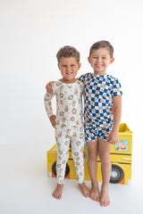 Dream Big Little Co x CoComelon JJ STARRY NIGHT CHECKERS DREAM SHORT SET from DREAM BIG LITTLE CO