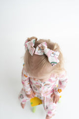 Dream Big Little Co x CoComelon JJ RAINBOW CHECKERS DREAM BOW HAIR CLIPS from DREAM BIG LITTLE CO