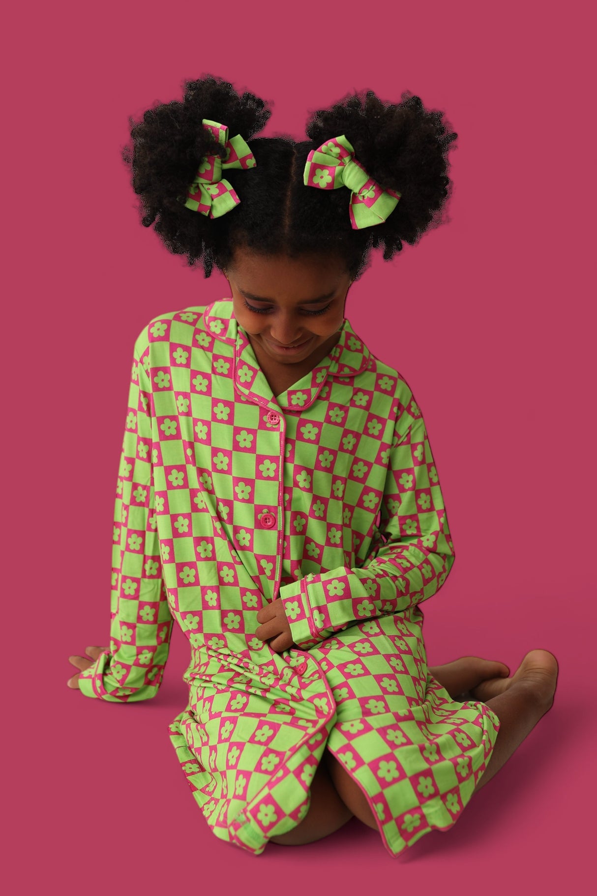 WILD DAISY CHECKERS GIRL'S DREAM GOWN from DREAM BIG LITTLE CO