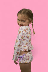 BLOSSOMIN’ BUTTERFLY DREAM 2-PIECE RASH GUARD RUFFLE SWIM SUIT from DREAM BIG LITTLE CO