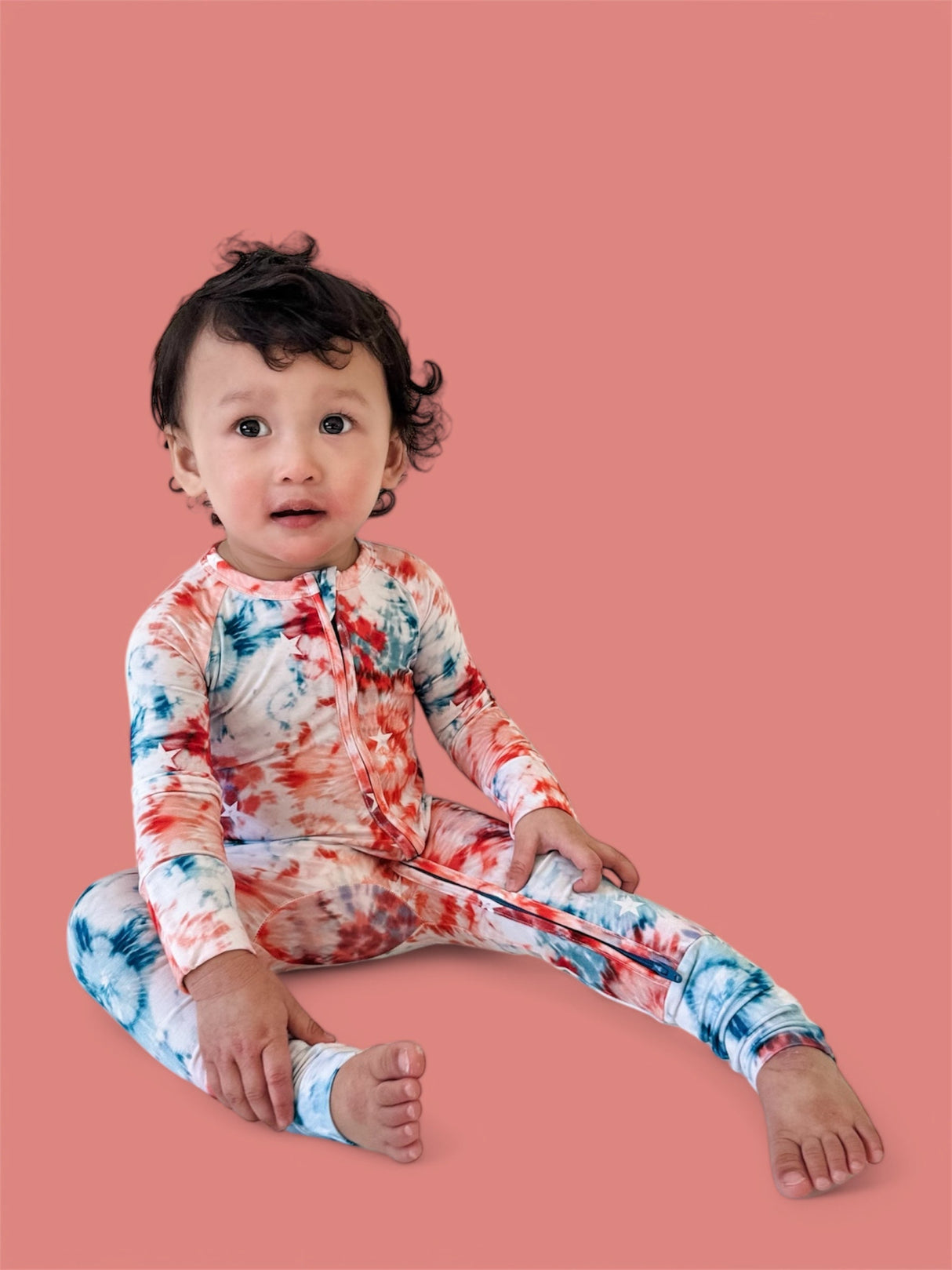 STARRY TIE DYE DREAM ROMPER from DREAM BIG LITTLE CO