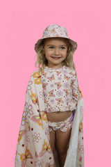 BLOSSOMIN’ BUTTERFLY DREAM 2-PIECE RASH GUARD RUFFLE SWIM SUIT from DREAM BIG LITTLE CO