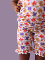 EXCLUSIVE PEANUT BUTTER JELLY TIME DREAM RUFFLE SHORT SET from DREAM BIG LITTLE CO