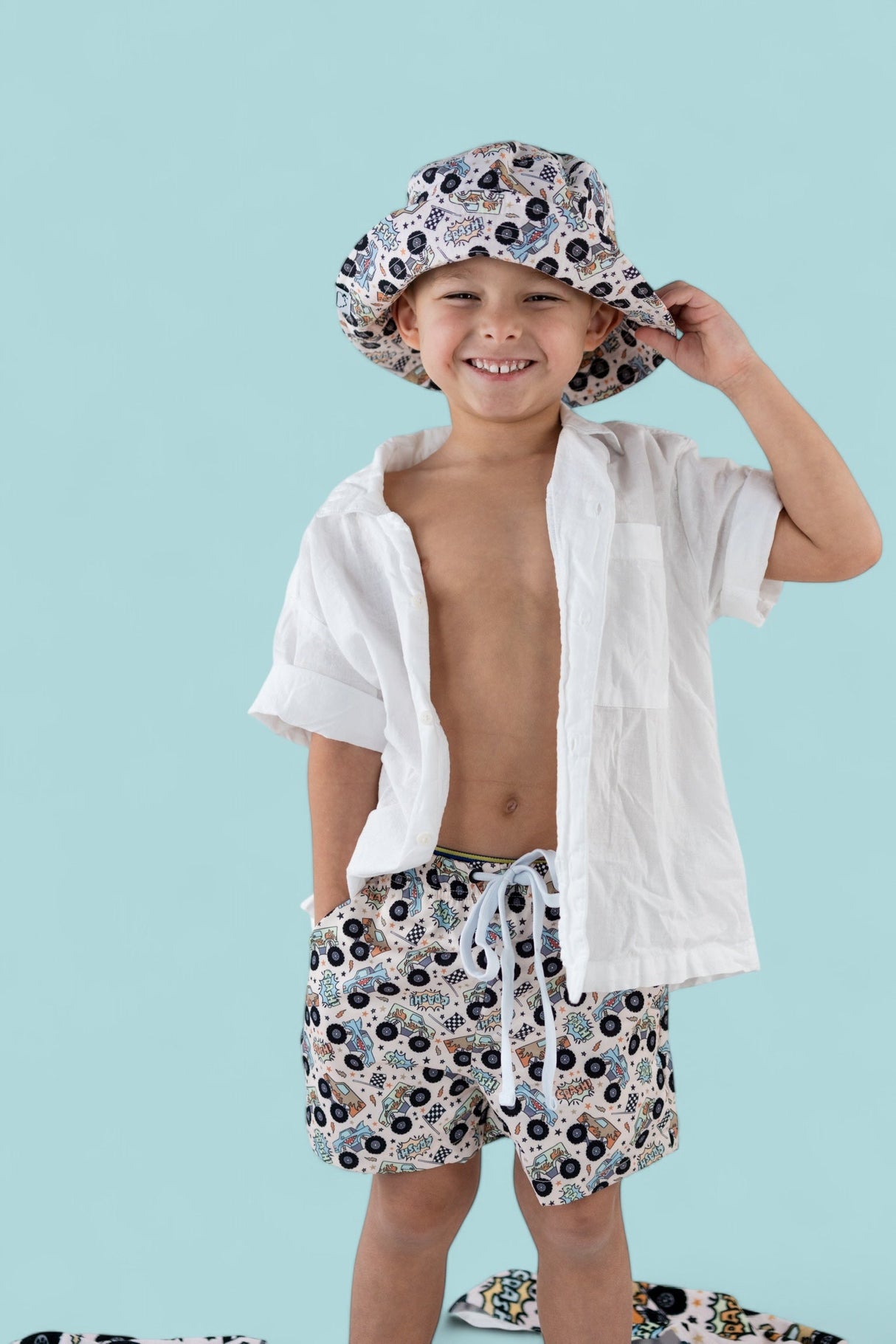CRASH HARD BOY'S DREAM SWIM TRUNKS from DREAM BIG LITTLE CO