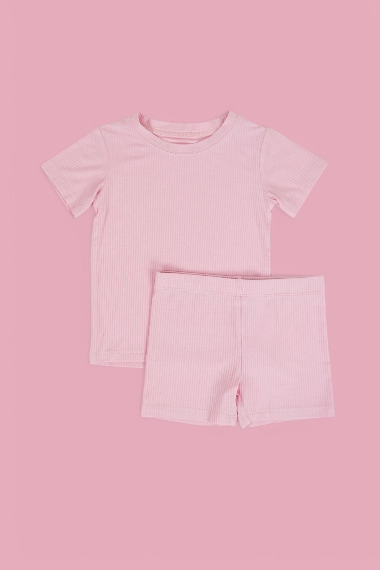 PINK ROSE RIB DREAM SHORT SET from DREAM BIG LITTLE CO