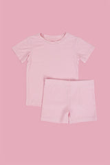 PINK ROSE RIB DREAM SHORT SET from DREAM BIG LITTLE CO