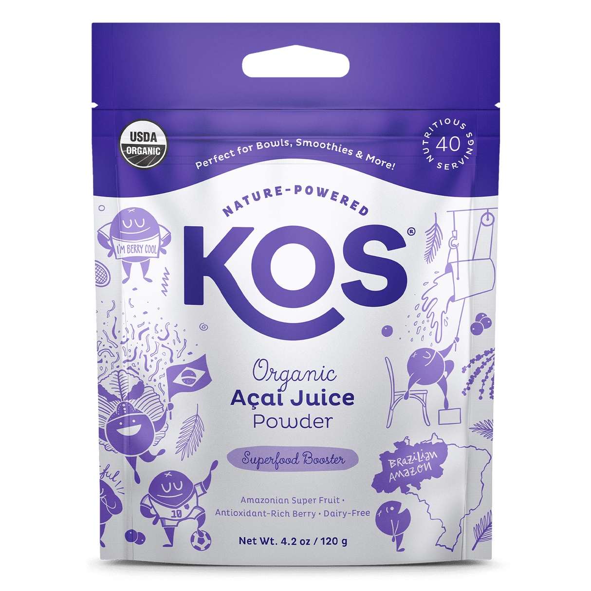 Organic Açaí Powder, 40 Servings from KOS.com