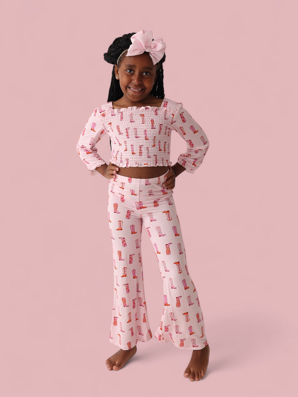 EXCLUSIVE YEE HAW HOLLIE DREAM SMOCKED FLARE SET from DREAM BIG LITTLE CO