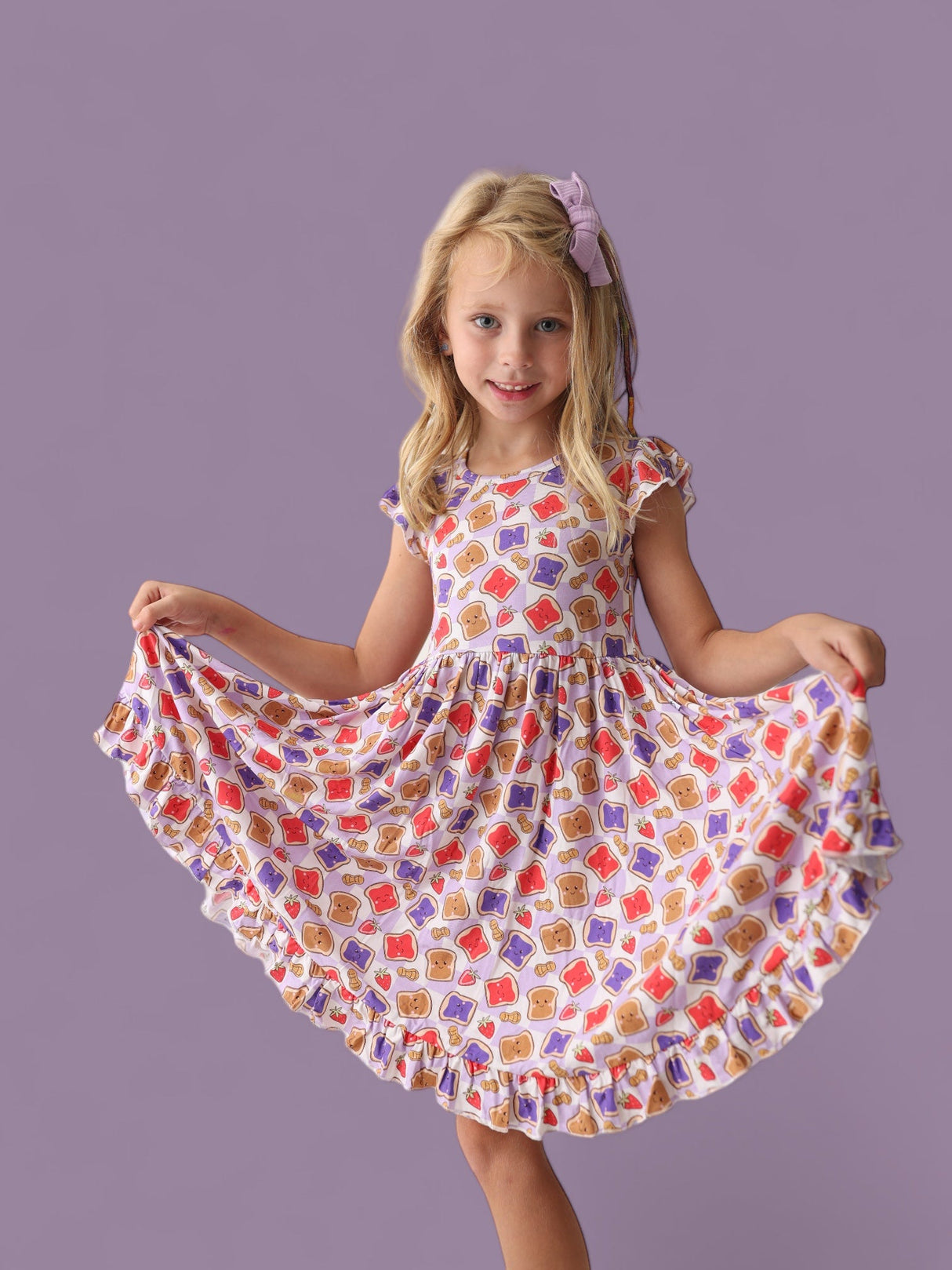 EXCLUSIVE PEANUT BUTTER JELLY TIME DREAM RUFFLE DRESS from DREAM BIG LITTLE CO