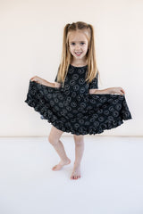 MIDNIGHT SMILES DREAM RUFFLE DRESS from DREAM BIG LITTLE CO
