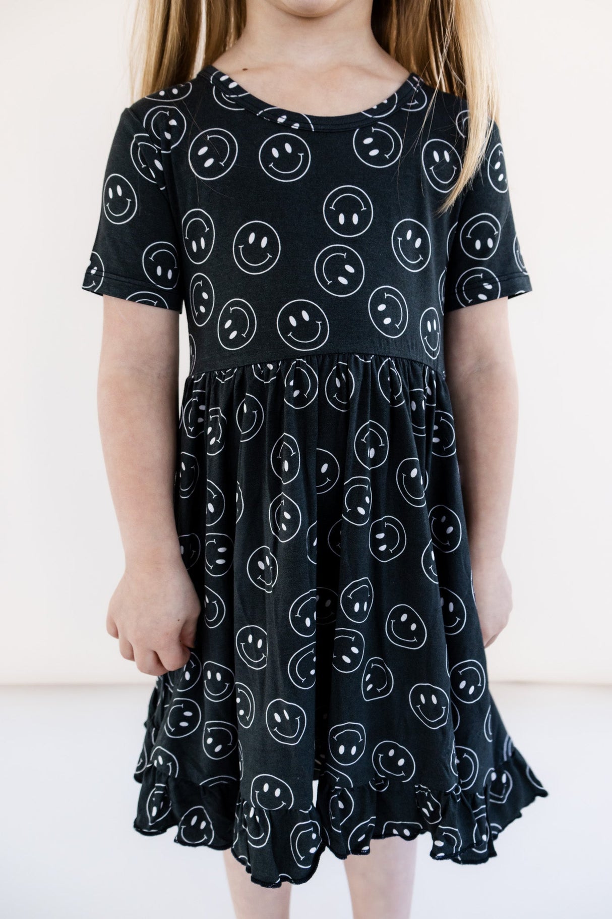 MIDNIGHT SMILES DREAM RUFFLE DRESS from DREAM BIG LITTLE CO
