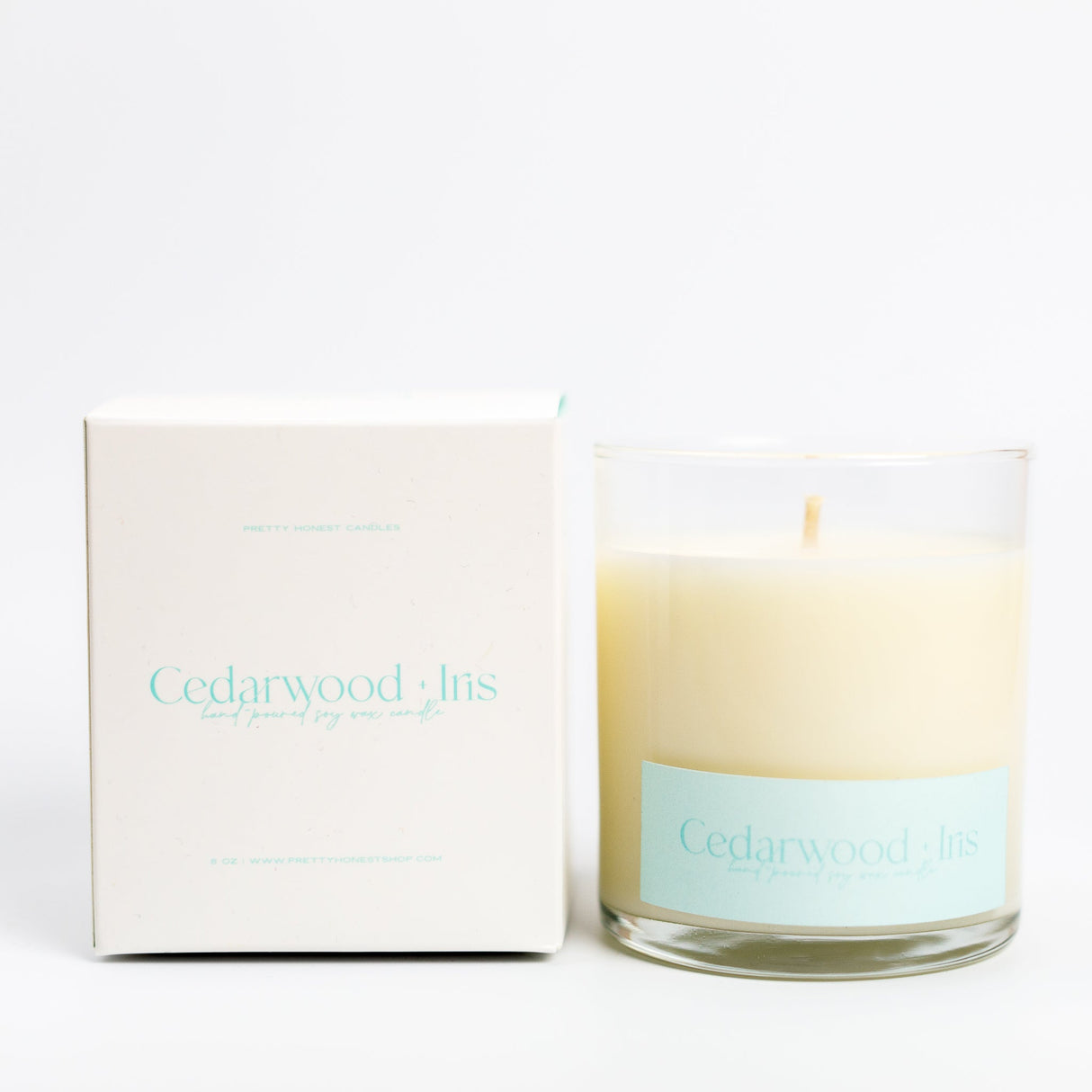 Cedarwood and Iris Candle from Pretty Honest Candles