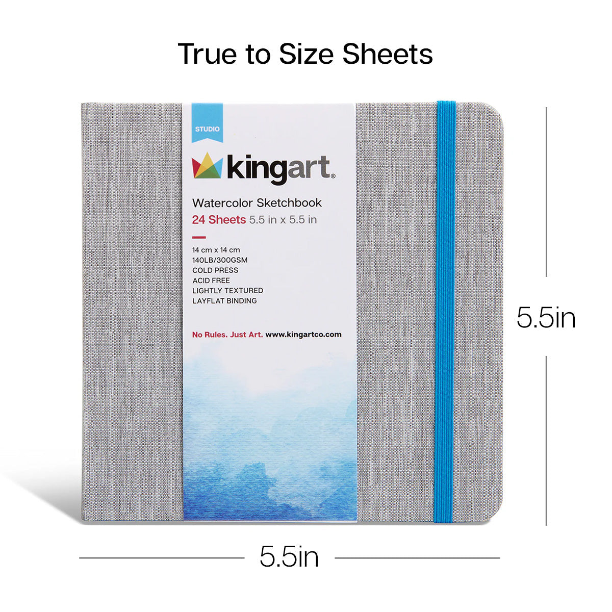 Watercolor Paper Sketchbook 5.5x5.5 24 Pages from KINGART