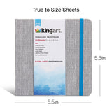 Watercolor Paper Sketchbook 5.5x5.5 24 Pages from KINGART