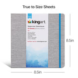 Watercolor Paper Sketchbook 8.5x8.5 24 Pages from KINGART