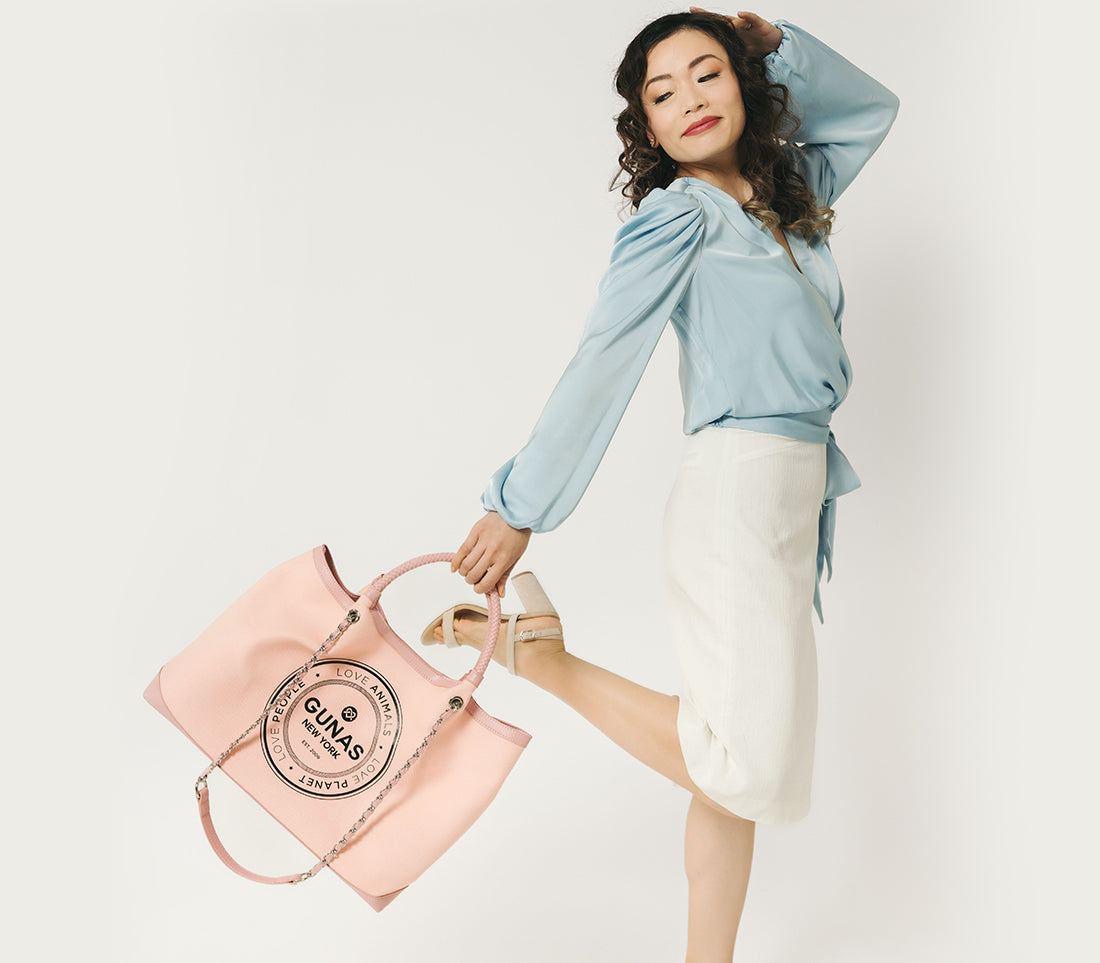 RUTH - Light Pink Vegan Canvas Tote from Gunas New York
