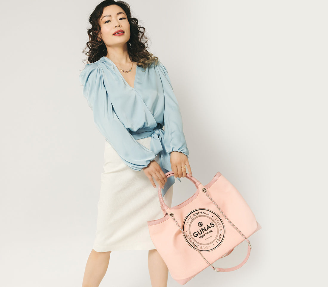 RUTH - Light Pink Vegan Canvas Tote from Gunas New York