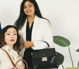 SIMONE - Black Vegan Leather Handbag from Gunas New York