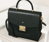 SIMONE - Black Vegan Leather Handbag from Gunas New York