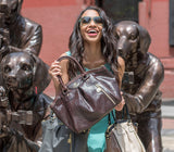 Madison - Burgundy Croc Vegan Bag from Gunas New York