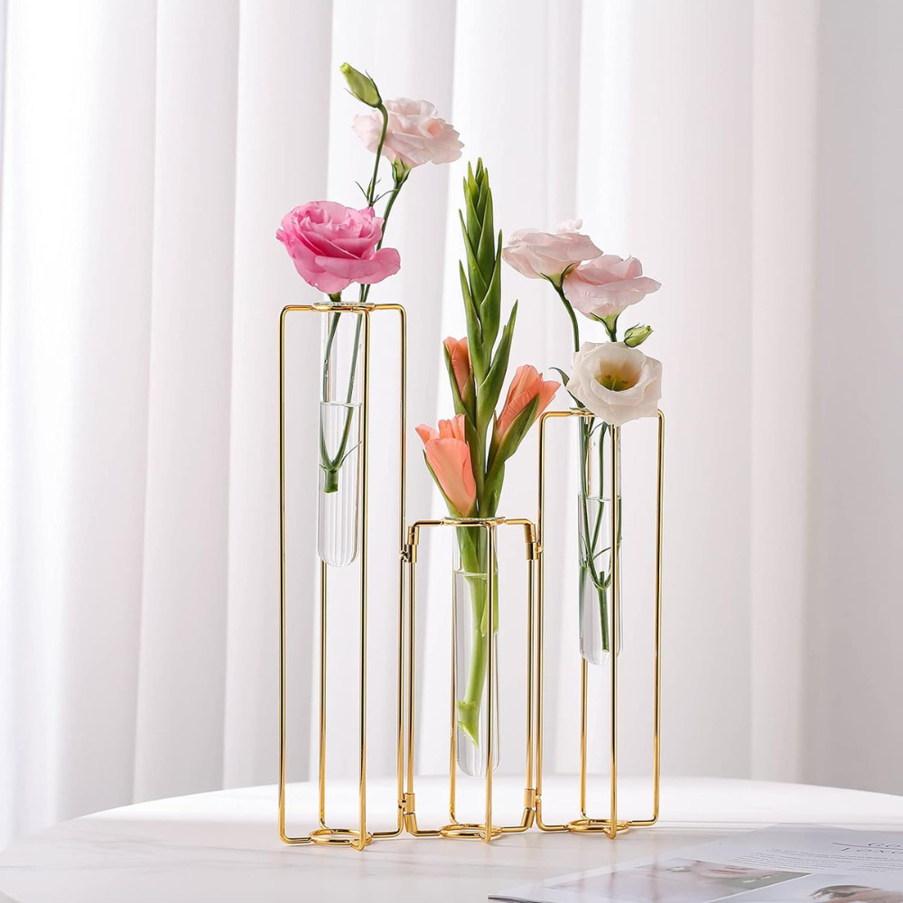 Metal Tube Flower Vase from Moderny