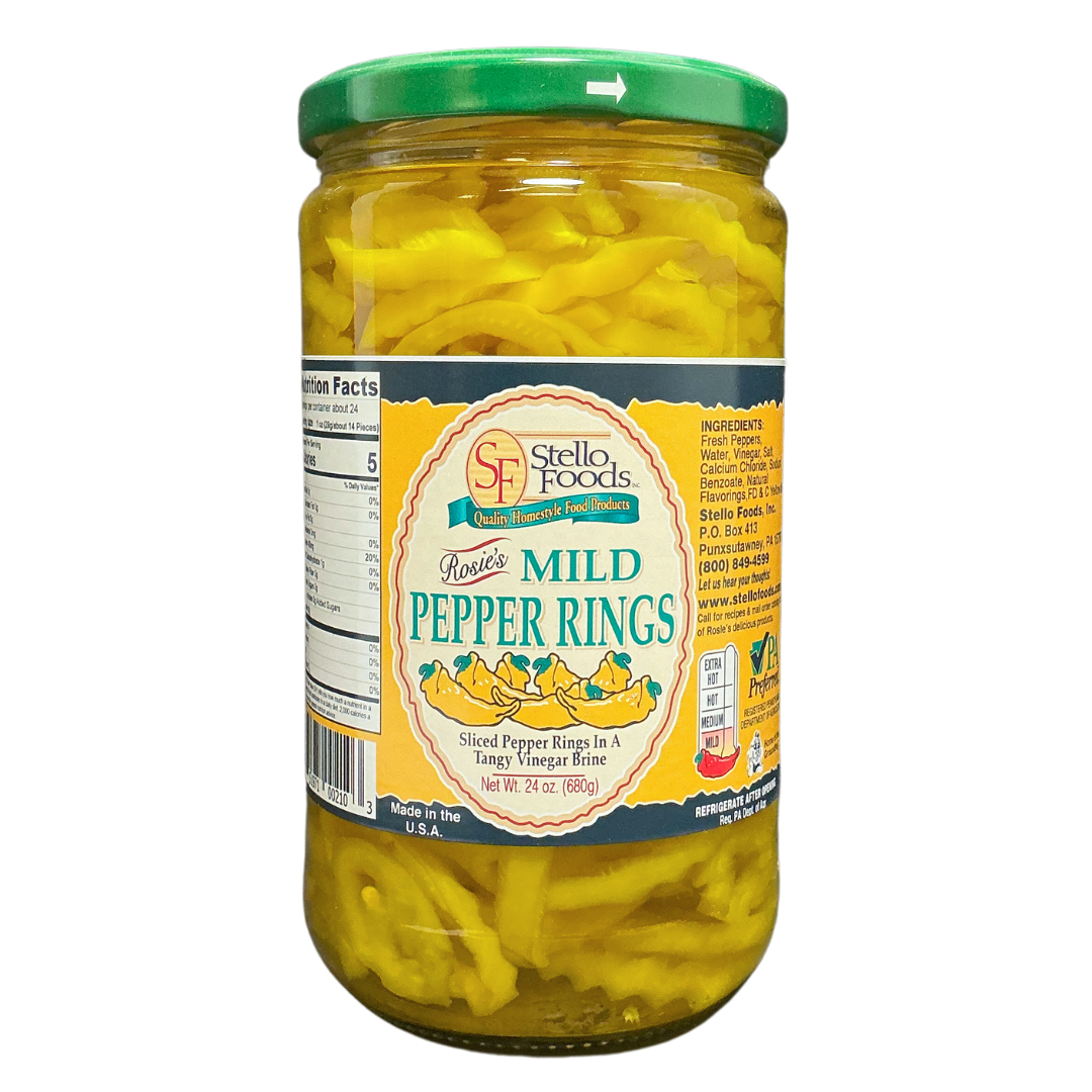 Stello Foods - Rosie's Mild Pepper Rings 24 oz from Stello Foods