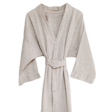Melange Linen Bathrobe from Beflax Linen