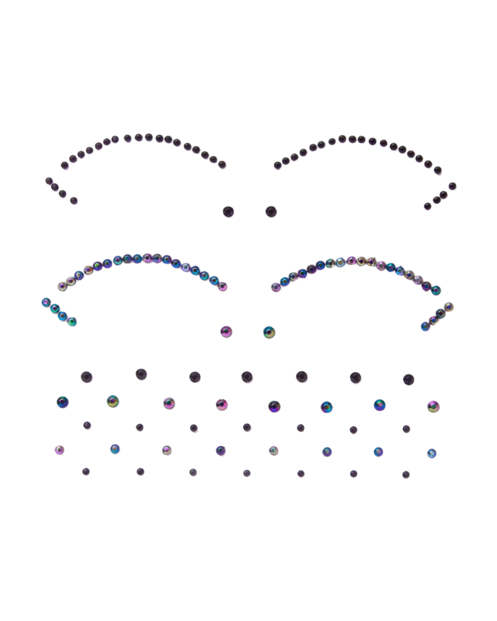 Black Face Gem | Iridescent Cut-Crease Face Jewel from Lunautics