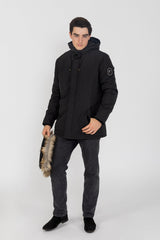 Men's Hudson Ultra Lite Hooded Winter Parka Coat From FAD