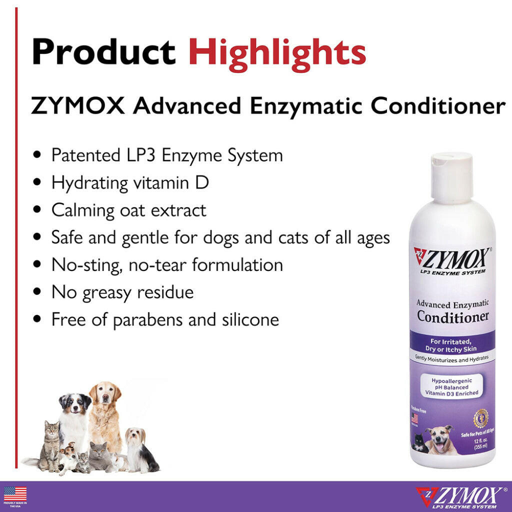 Zymox Advanced Enzymatic Oatmeal Cat & Dog Conditioner from HardyPaw