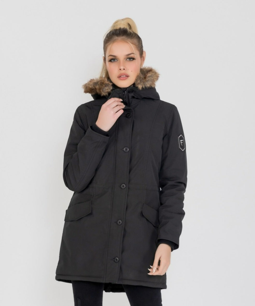 Women's Louise Ultra Lite Hooded Winter Parka Coat From FAD