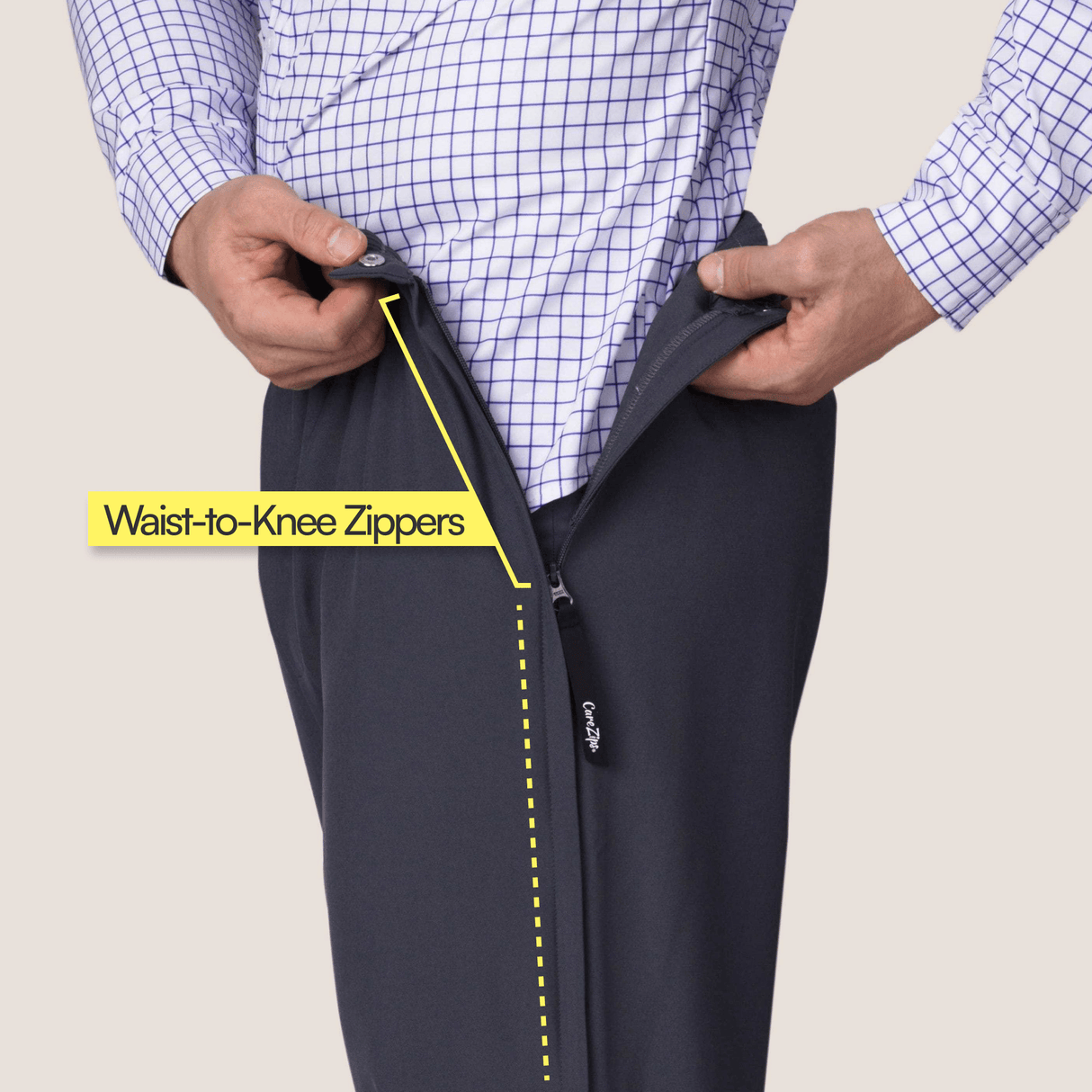 CareZips® Men's Adaptive Pants from Joe & Bella