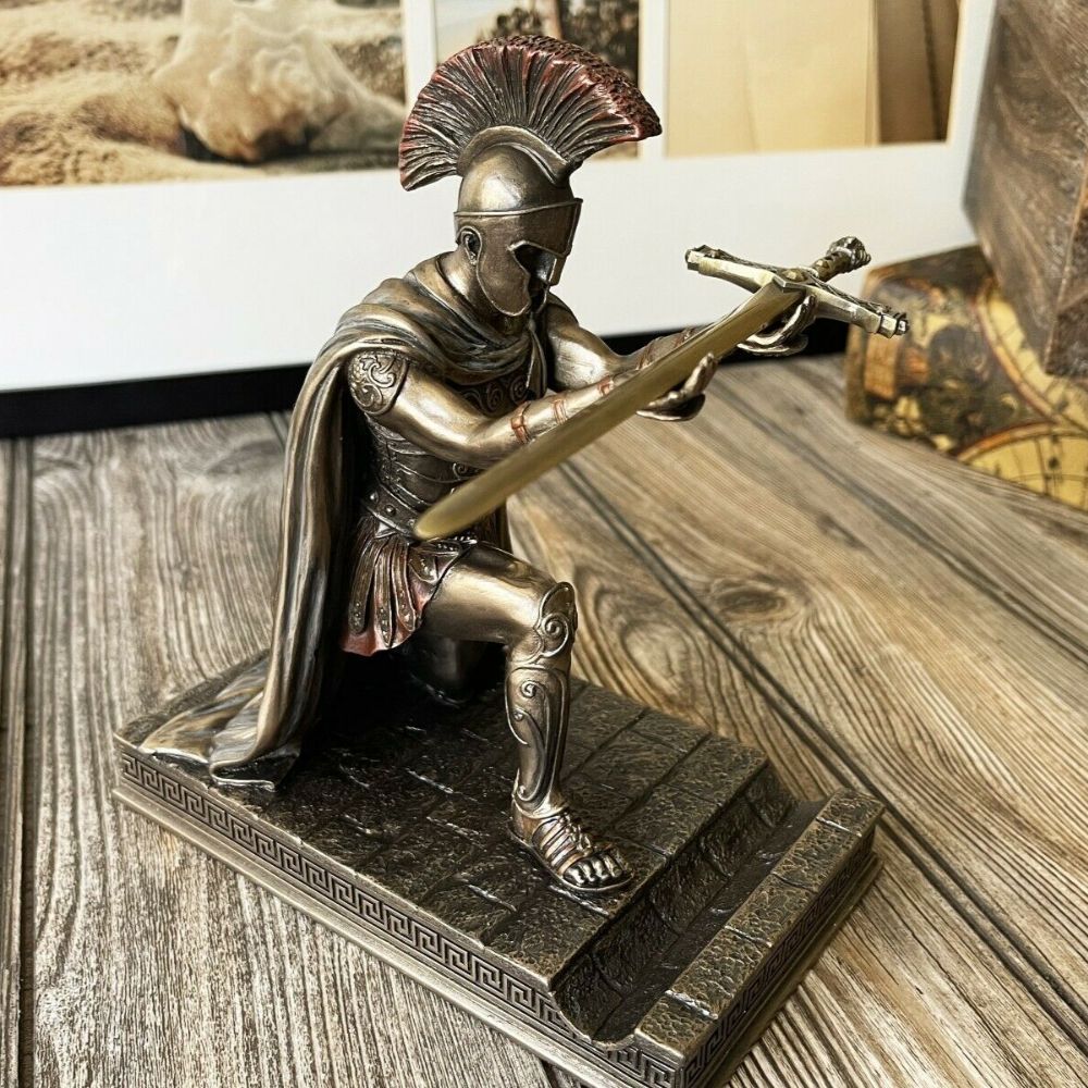 Greek Hoplite Warrior Statue from Moderny