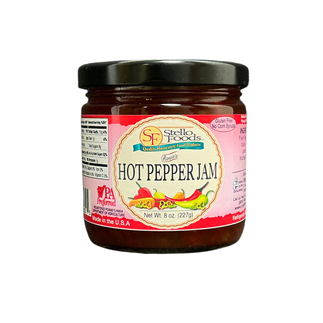 Stello Foods - Rosie's Hot Pepper Jam 8 oz From Stello Foods