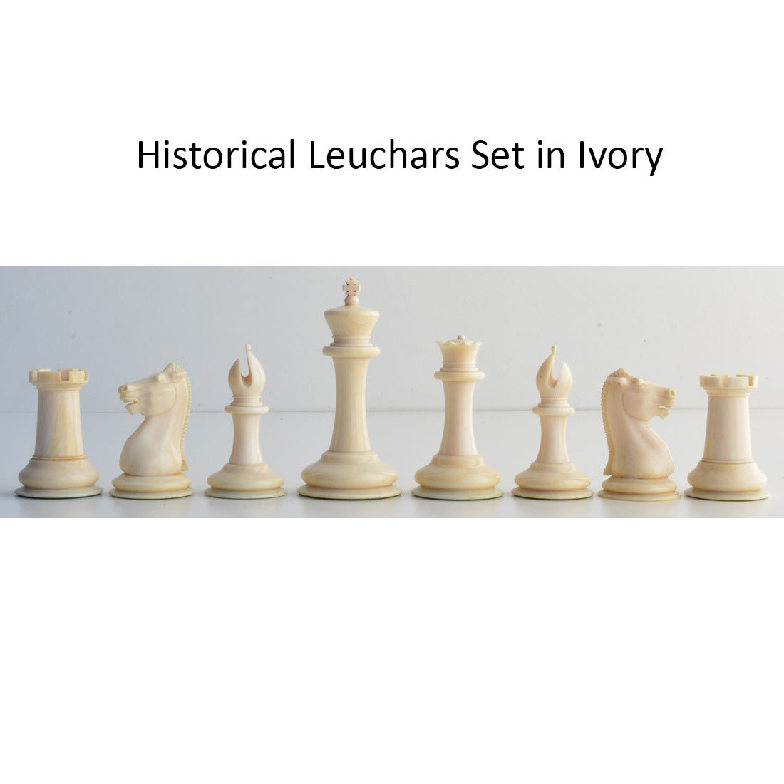 Leuchars Cook Staunton Chess Set- Chess Pieces Only-Ivory& Crimson Lacquer-4.5" From Royal Chess Mall