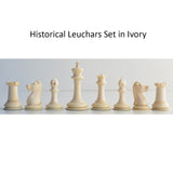 Leuchars Cook Staunton Chess Set- Chess Pieces Only-Ivory& Crimson Lacquer-4.5" From Royal Chess Mall