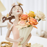 Beautiful Girl Flower Vase from Moderny
