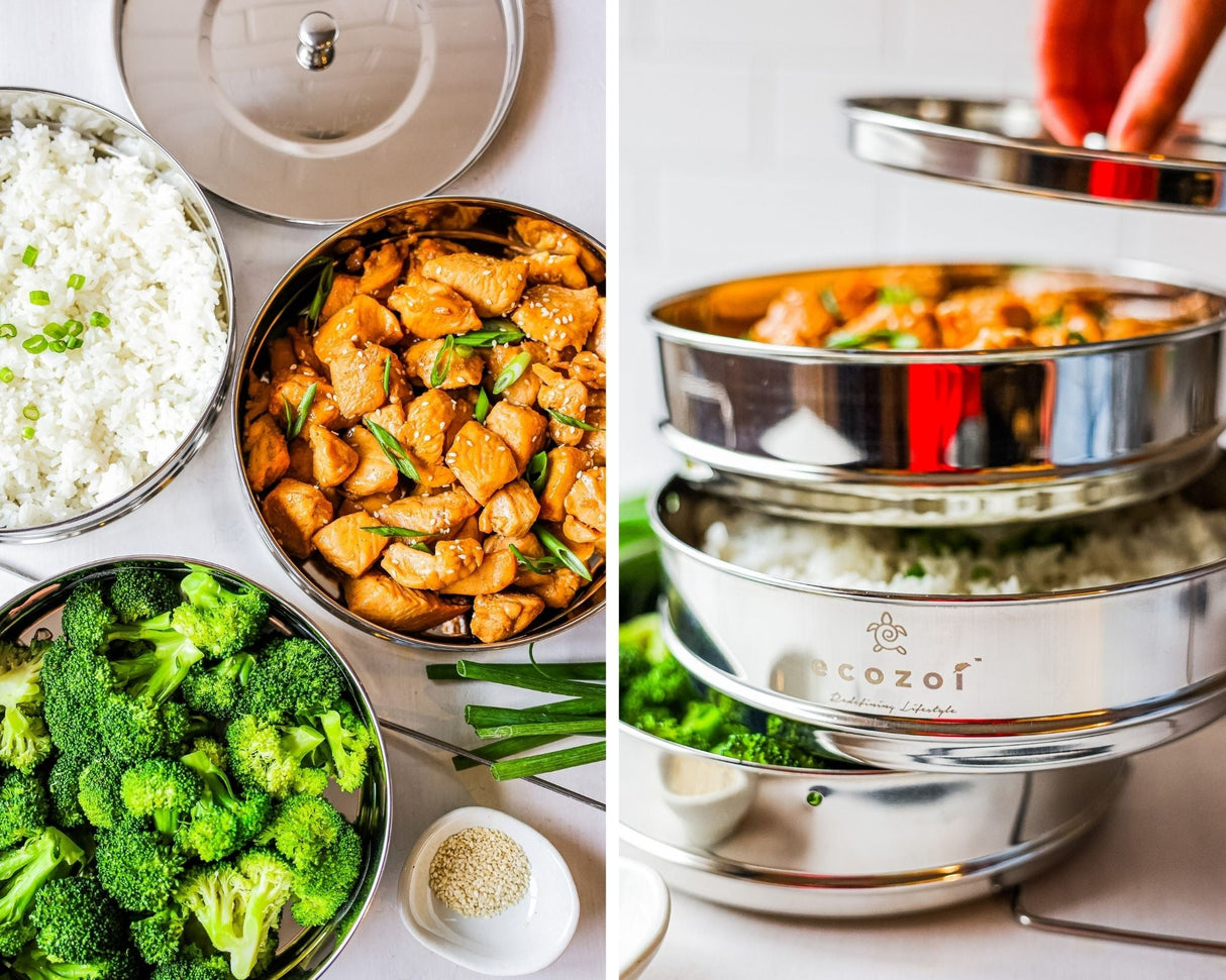 Instant Pot Insert Pans, 3 Tier for 6 Qt / 8 Qt Pressure Cookers from ecozoi