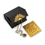 Sunflower Gold Skull Necklace from Zapps Clothing