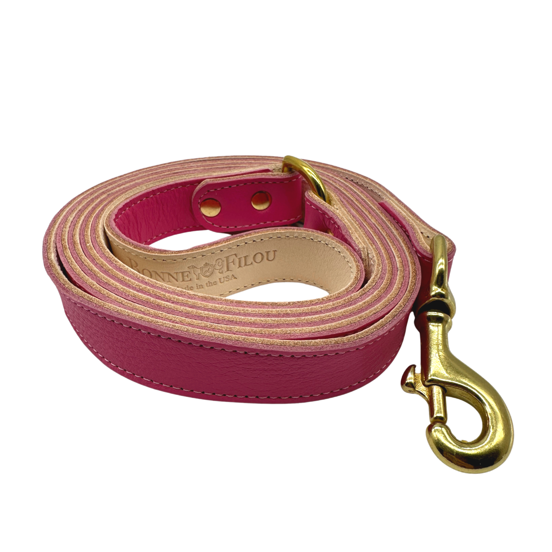 Plain Leather Dog Leashes from Bonne et Filou
