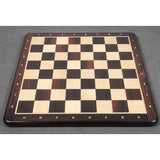 Flat 19" Chessboard in Rosewood & Maple Wood - 50 mm Square - Algebraic Notations From Royal Chess Mall