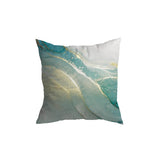 Turquoise Gold Marble Pattern Cushion Covers from Moderny