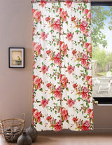 DaDa Bedding Set of 2-Pieces Romantic Roses Pink Floral Sheer Window Panel Curtains (JHW-879) from DaDalogy Bedding Collection