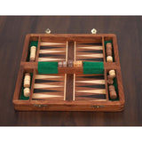 2 in 1 Magnetic Travel Chess & Backgammon set in Golden Rosewood - 10 inches from Royal Chess Mall