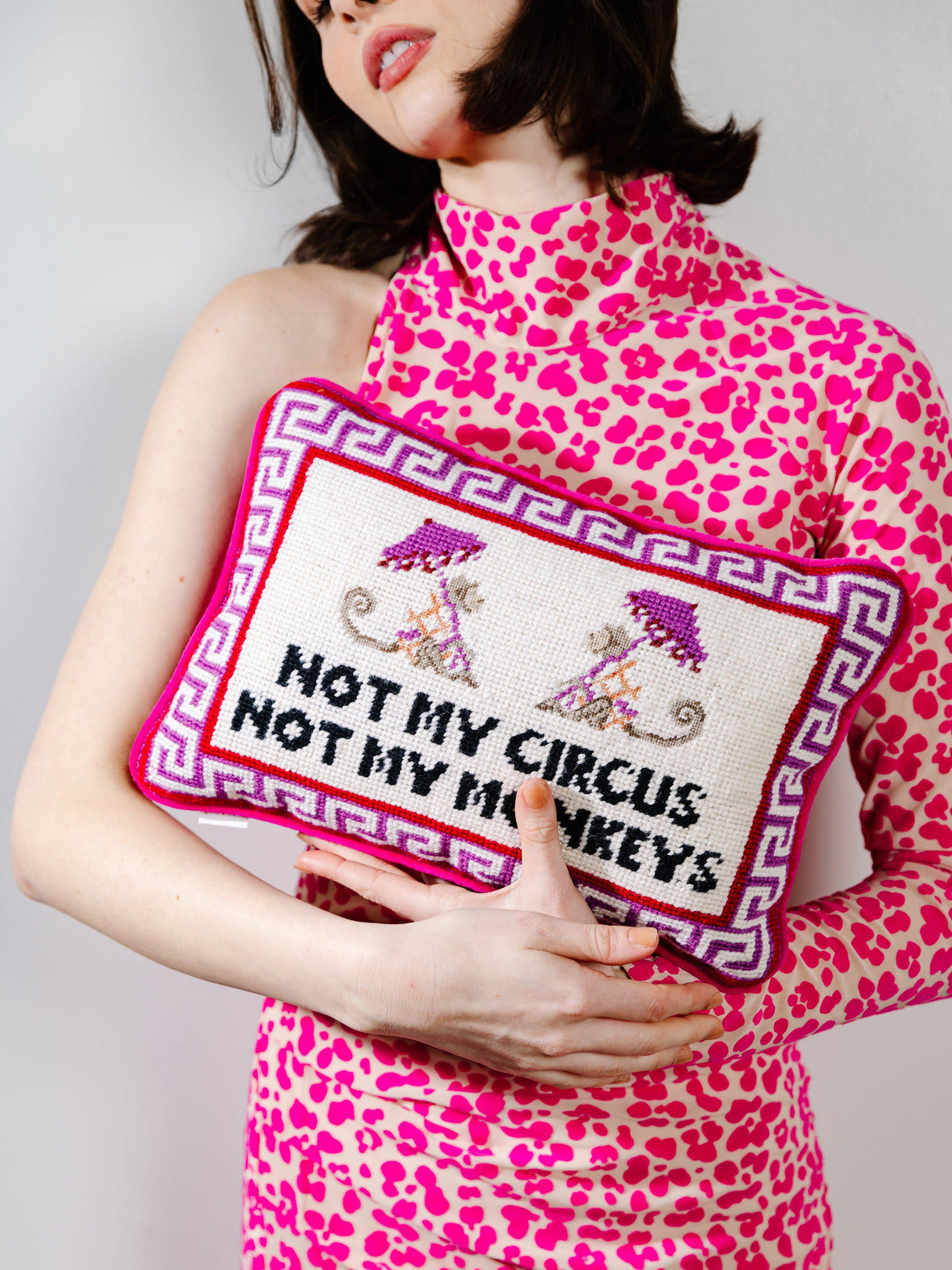 Not My Circus Needlepoint Pillow from Furbish Studio