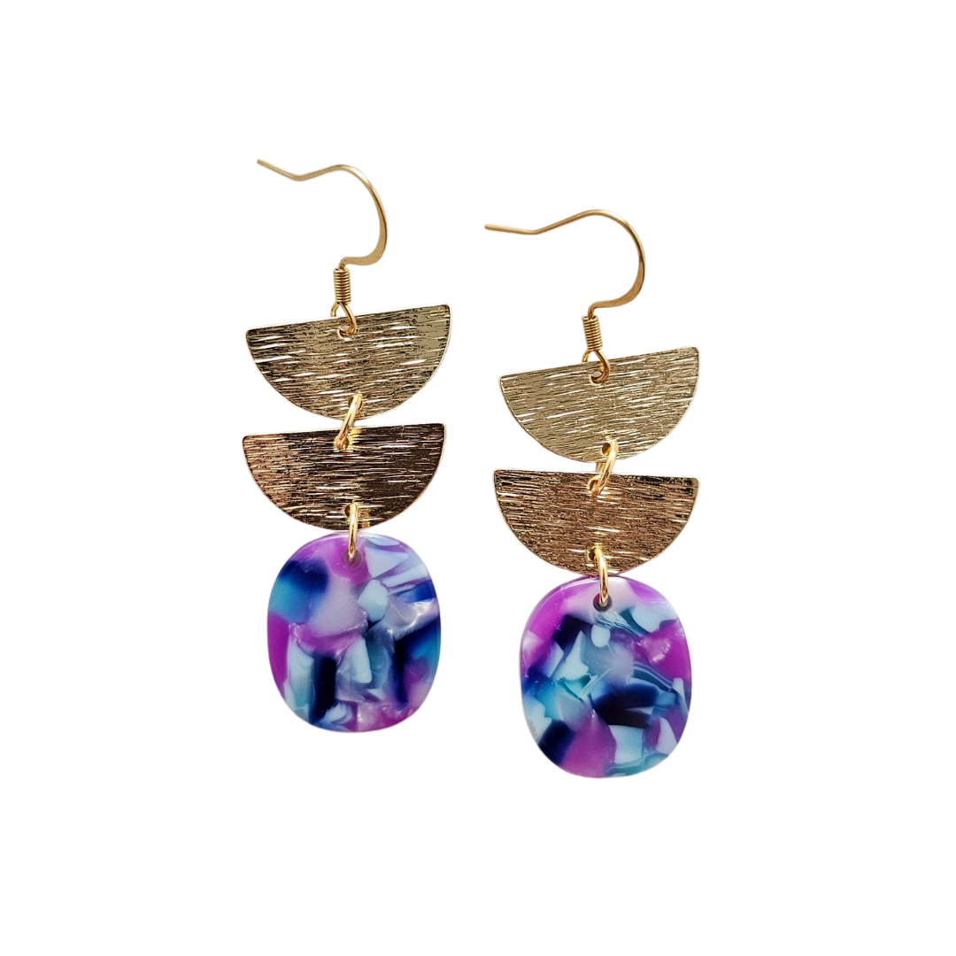 Elena Earrings - Purple Party from Spiffy & Splendid