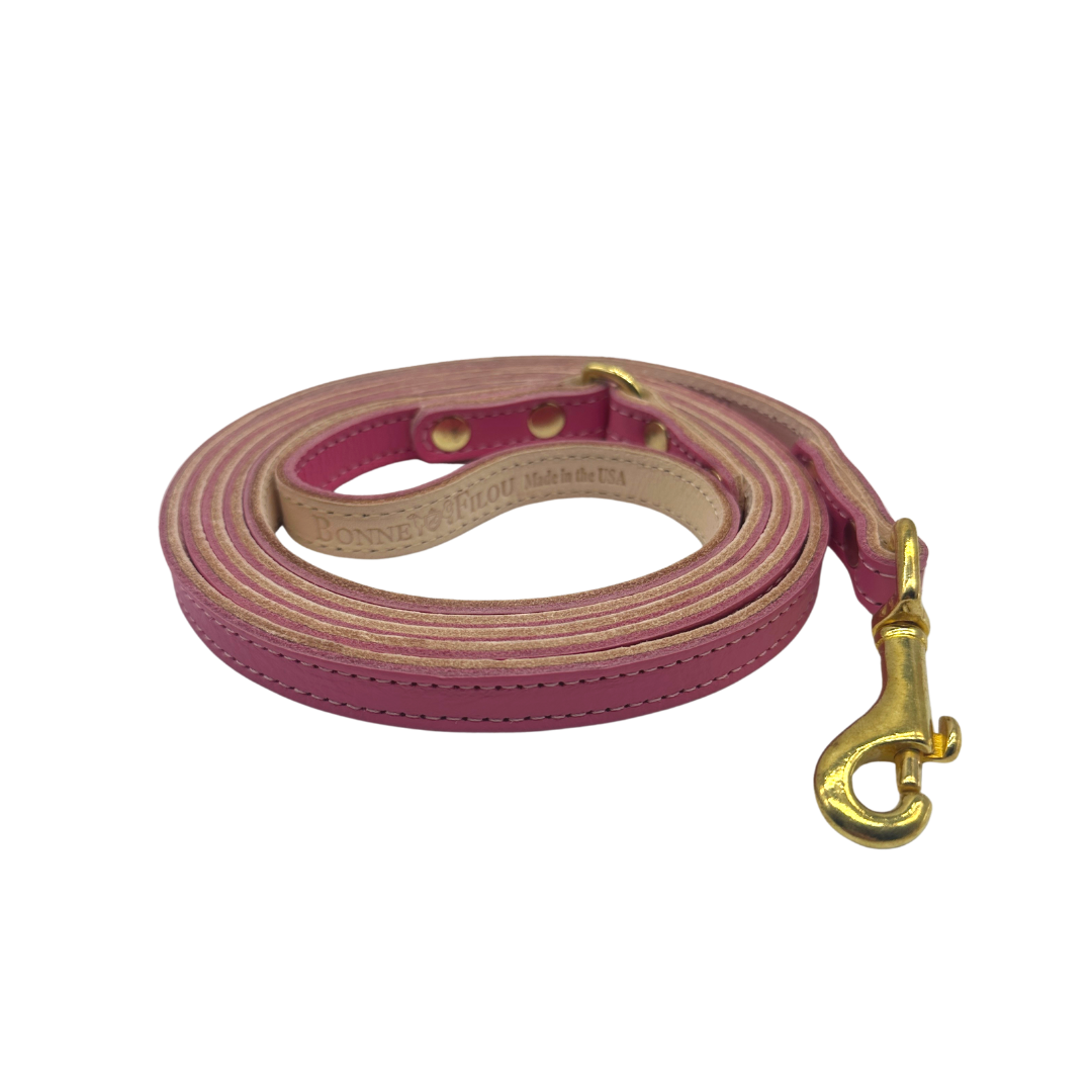 Plain Leather Dog Leashes from Bonne et Filou