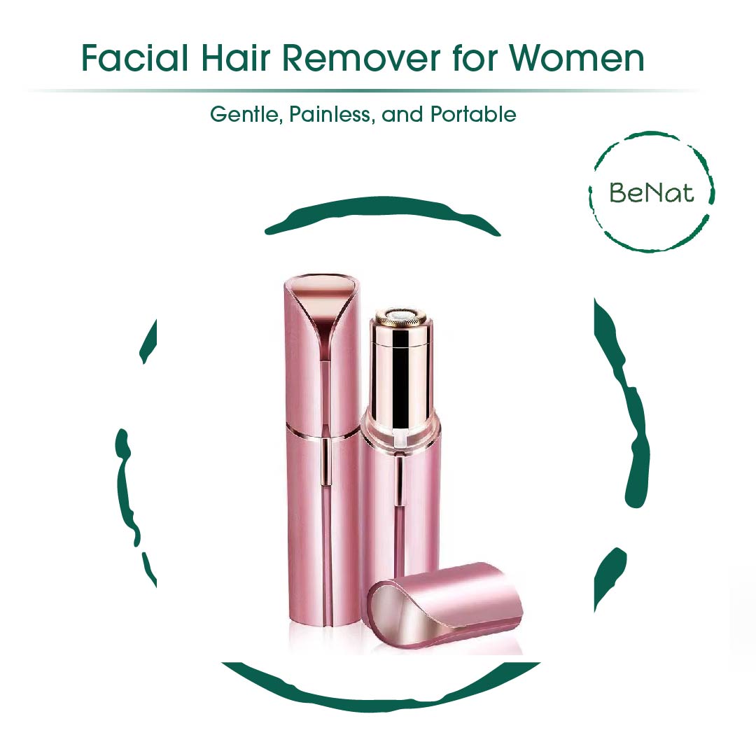 Rechargeable Facial + Eyebrow Hair Removers Set -2 Pack from BeNat