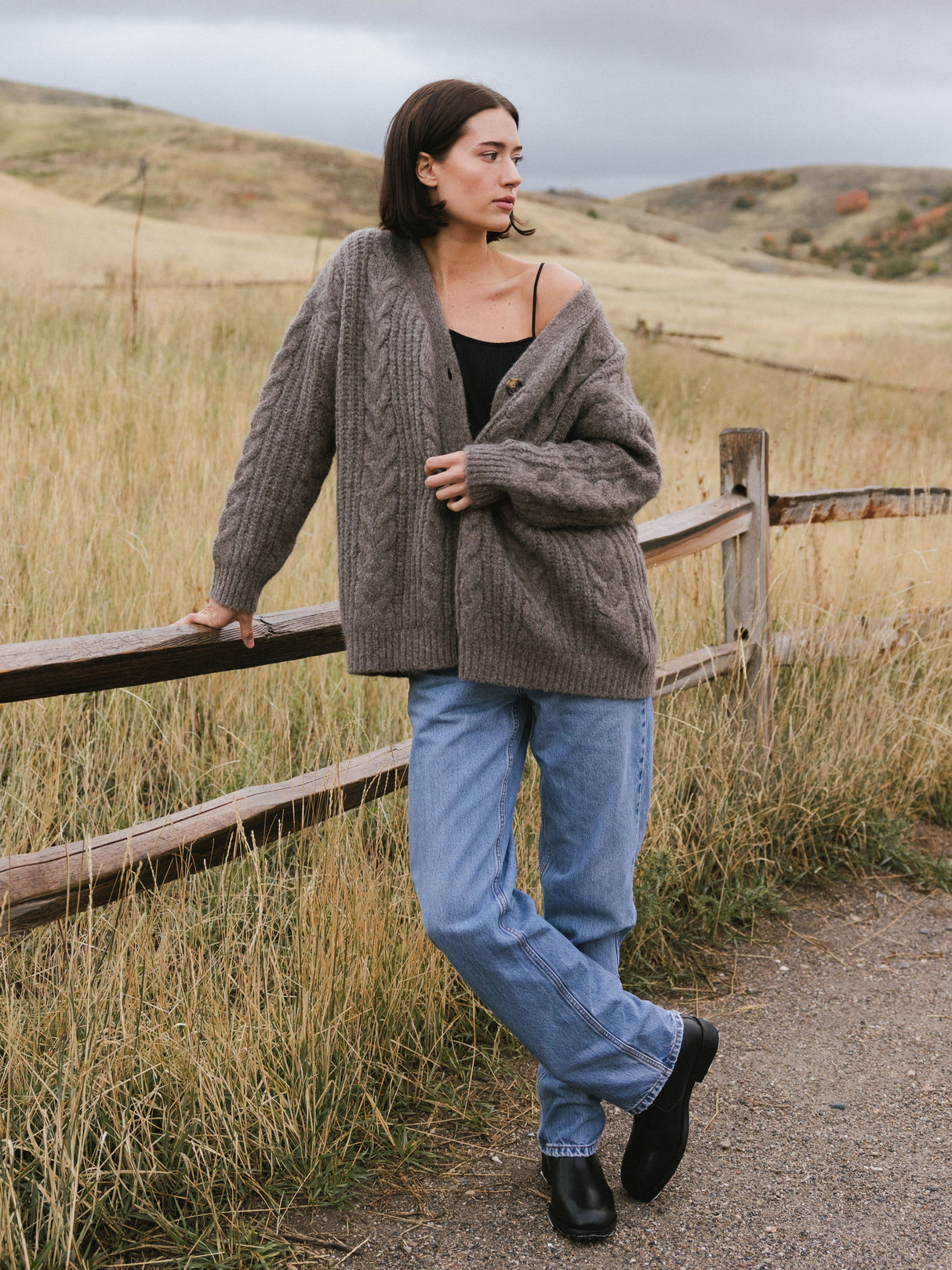 Oversized Cable Knit Cardigan from Cozy Earth