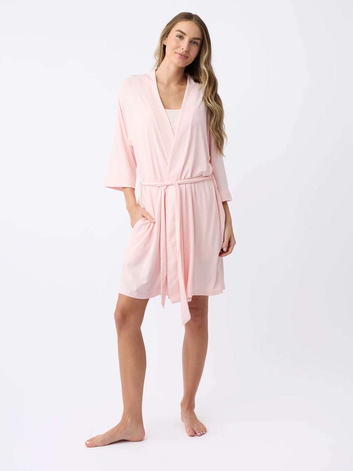 Women's Bamboo Stretch-Knit Kimono Robe from Cozy Earth